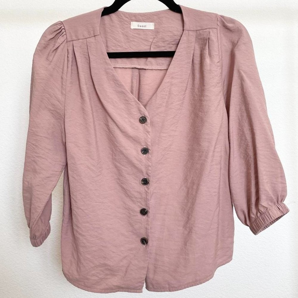 DUSTY ROSE BLOUSE - Picture 3 of 4